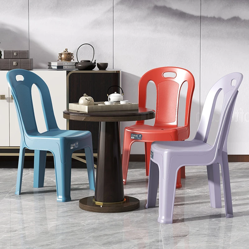 Plastic chairs with anti slip feet back rest chair non-slip stool stackable chair