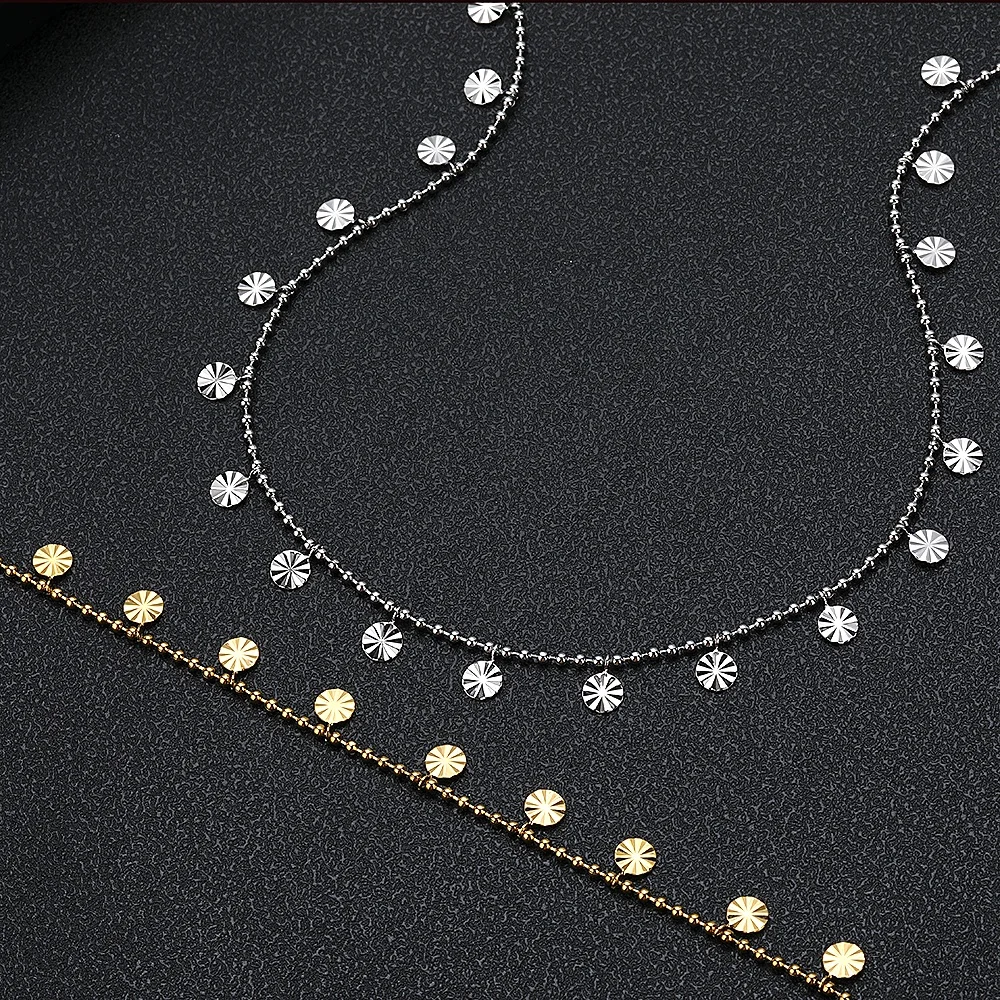 VEROMCA Stainless Steel Fashion Jewelry Necklace  Women Chain Gold Plated Custom Necklaces