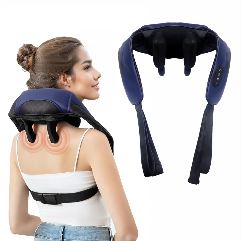 100% Original Massager Of Neck Kneading Shiatsu Shoulder Massager Shawl for Neck and Shoulders Body Muscle Pain