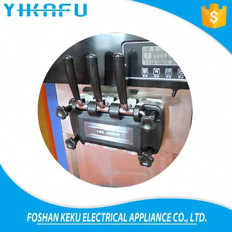 Commercial Automatic Snack Table Top Three Flavors Soft Serve Filling Ice Cream Making Machine For Sale