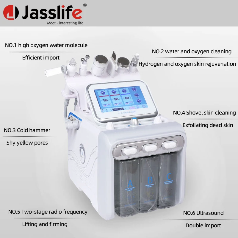 Jasslife RF Radio Frequency Lifting Ipl Rejuvenation Small Bubbles Mini Oxygen Therapy Jet Peel Machine
