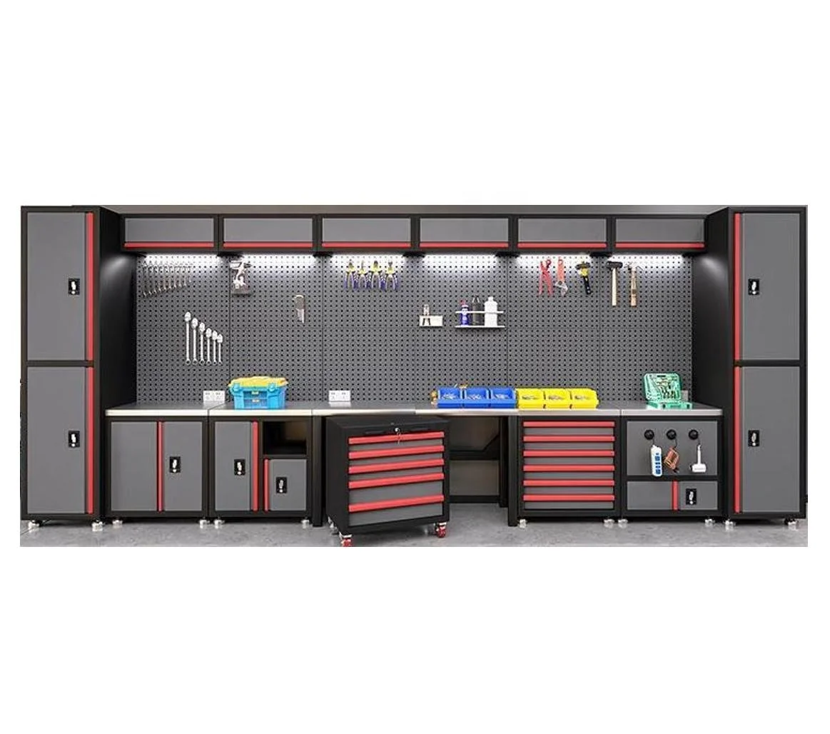 Tall Heavy-Duty Steel AUTO Tool Chest Premium Stainless Steel and Iron Efficient Storage Solution Tool Cabinets