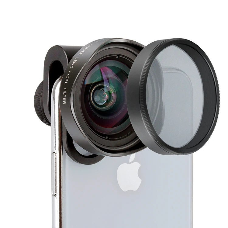Ulanzi 16mm Wide Angle Mobile Phone Lens with CPL Filter, 100 Degree Wide Angle Lens Compatible for iPhone Huawei Xiaomi