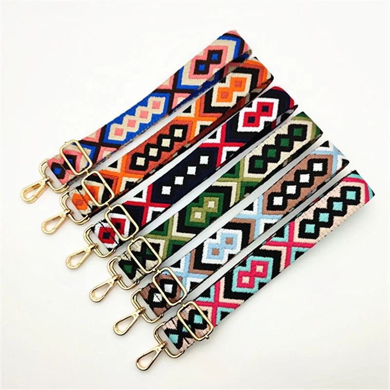 Custom Woven Tape New Colorful webbing Strap Jacquard Strap for Crossbody Bag Wholesale Bag Strap For Handbag