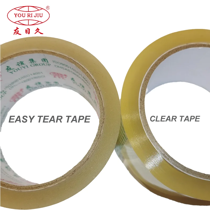 Yourijiu clear no knife safe for children school supplies office stationery Wholesale BOPP Sellotape Tape