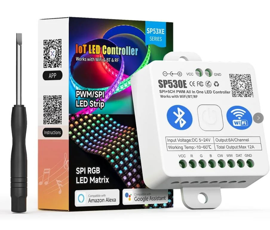 ESann SP530E все в одном Wifi Alexa Google Home 5CH PWM SPI Pixels WS2811 WS2812B SK6812 FCOB светодиодный контроллер света