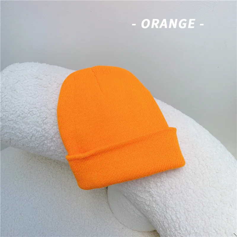 Однотонная шерстяная Корейская вязаная шапка милое все зимняя короткая Синяя