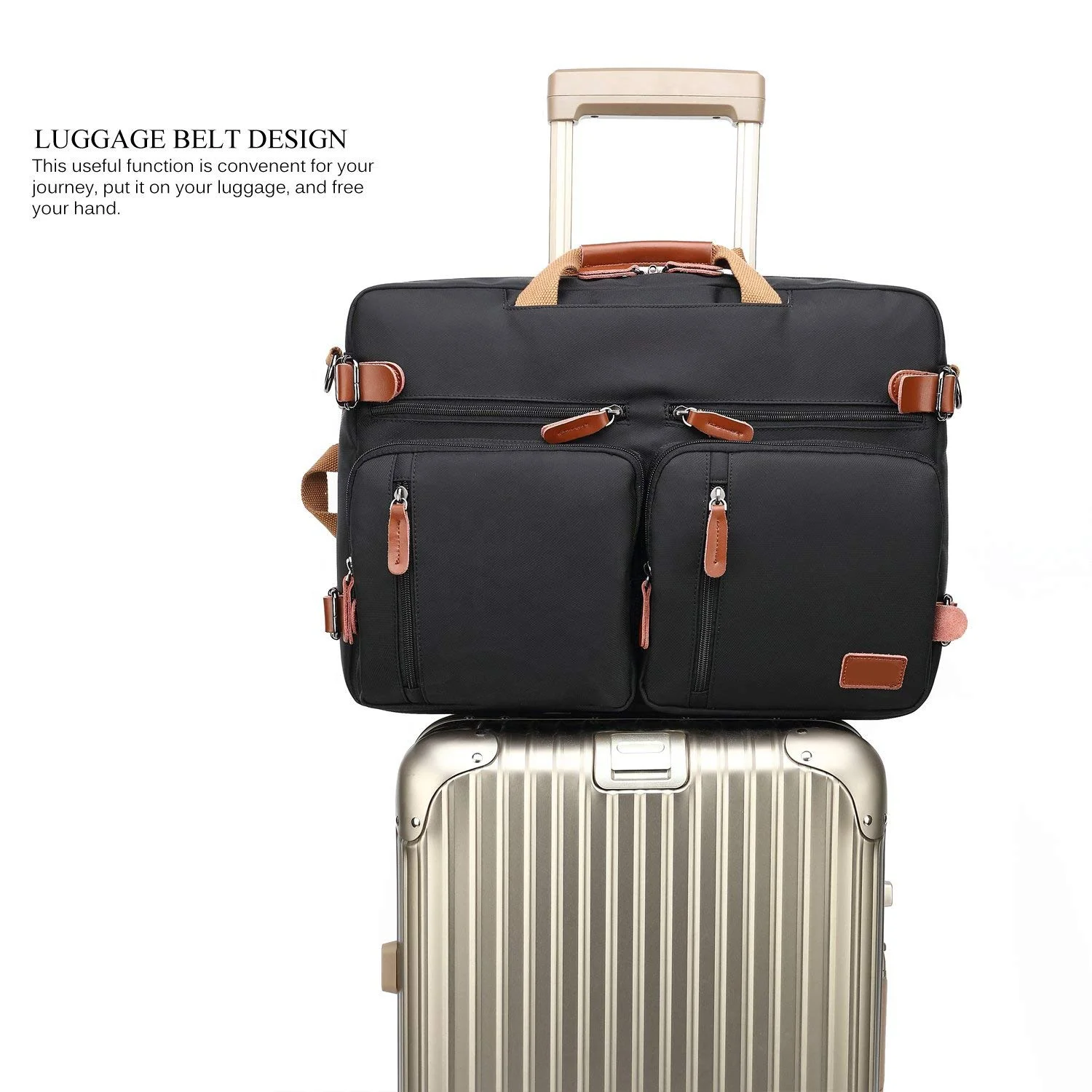 Manufacturers Custom New 3 In 1 Convertible Shoulder Messenger Computer Backpack Waterproof Canvas Laptop Bag For Men Women