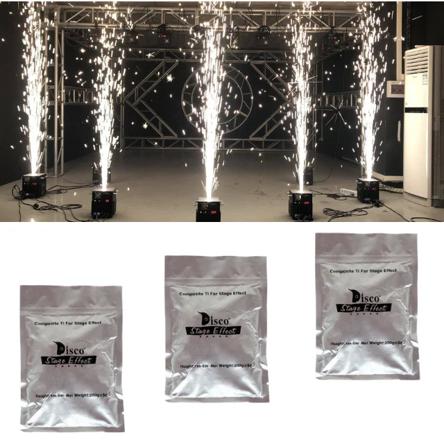 Best price cold spark powder titanium aluminum alloy  200 g heating element  metal granule ti bags for indoor and outdoor