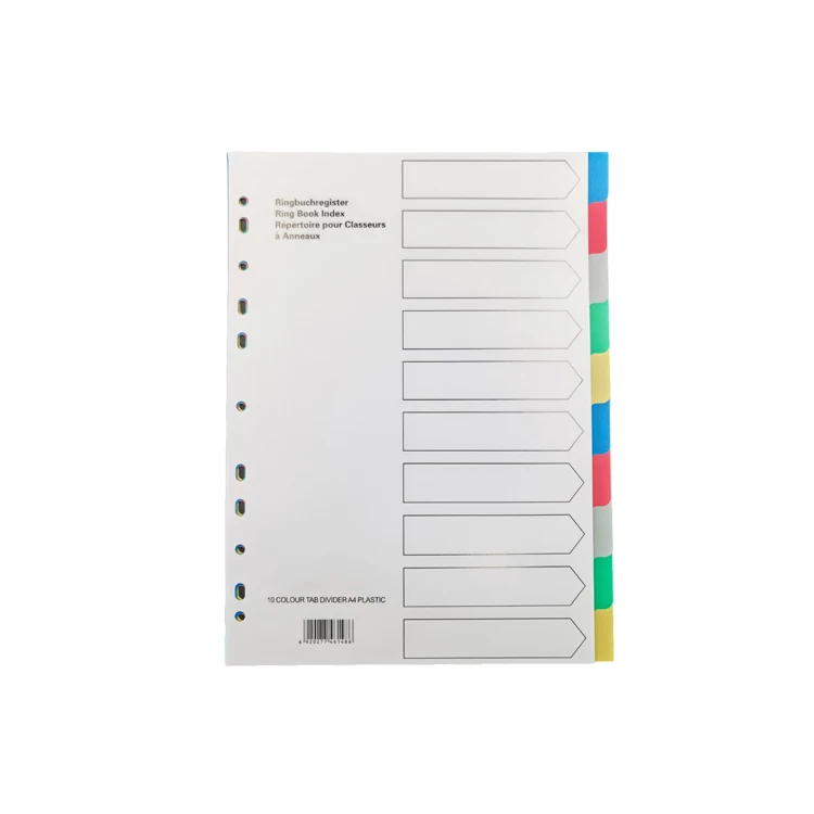 custom office stationery 10 pieces a5 planner divider tabs without printing