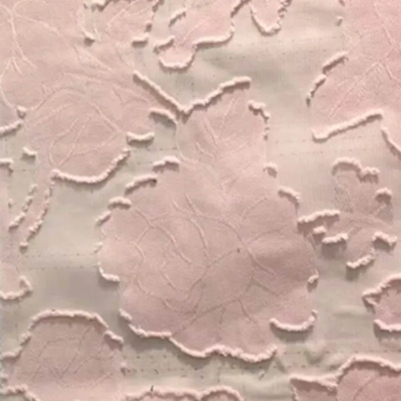 Stock china factory rose pattern cut flower jacquard chiffon fabric for fashion dress