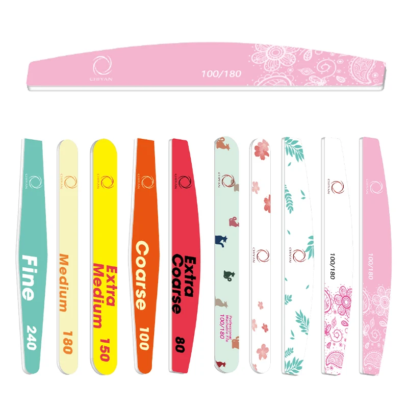 Custom Logo Paper Nail Files 80/120 Private Label Wholesale Durable Bulk Manicure Set Nail Clipper Cleaner Cutter Nail File