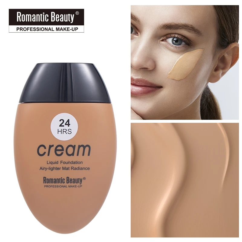 Romantic Beauty Vegan Matte Waterproof Full Coverage Private Label Makeup Foundation For Black Women