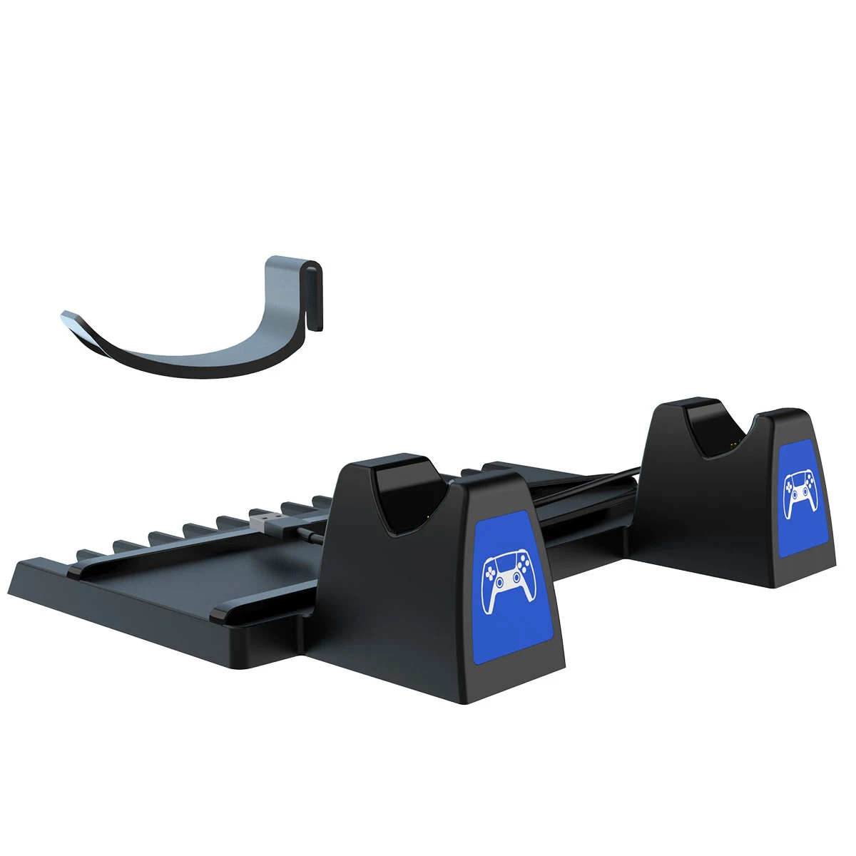 IPEGA-Fast charging PS5 gamepad multi-function charging base, suitable for PS5 game accessories, with headset CD storage