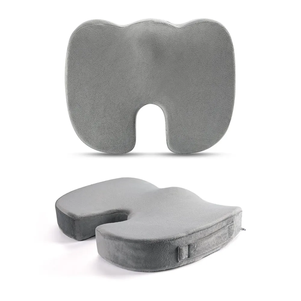 Ergonomic Organic Orthopedic Coccyx Gel Chair Cushion Plush Seat Belt Pillow Butt Lift Car Back For Office Pillow