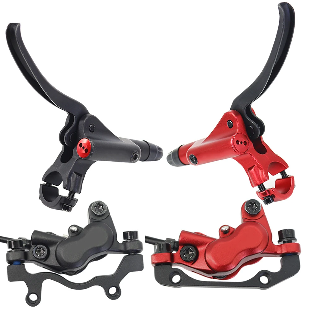 160mm 180mm Rotor Brake Caliper Hydraulic Disc Brake Forged Alloy Lever 4 Piston Oil Brake Kit Other Bicycle Parts