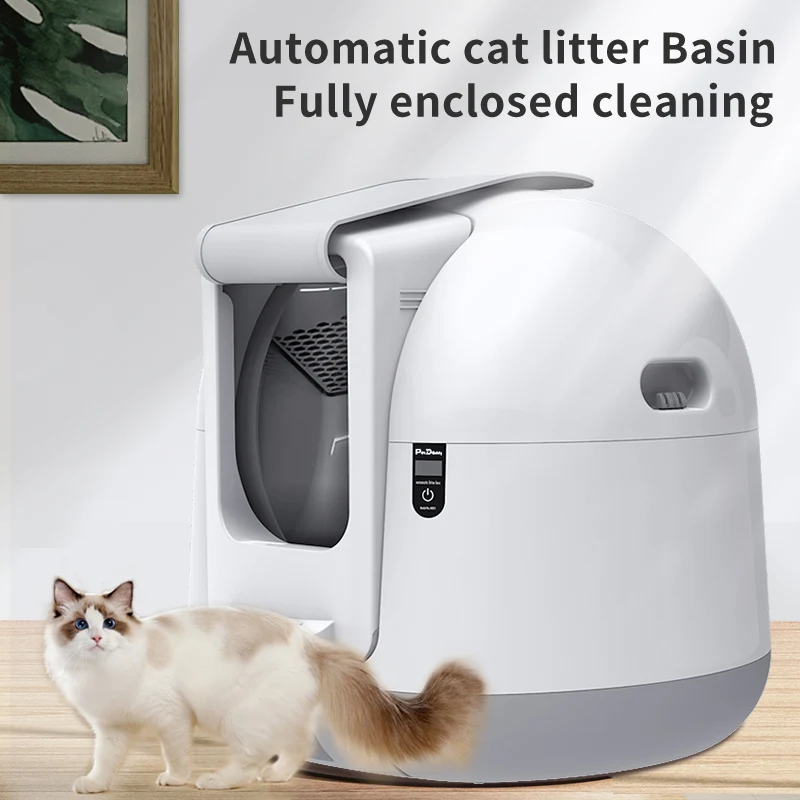 
2021 factory price smart Plastic automatic cat toilet pet cleaning for cat toilet 