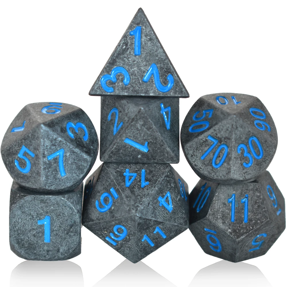 Wholesale Bulk Game Metal Polyhedral DND Dice Set metal dice custom