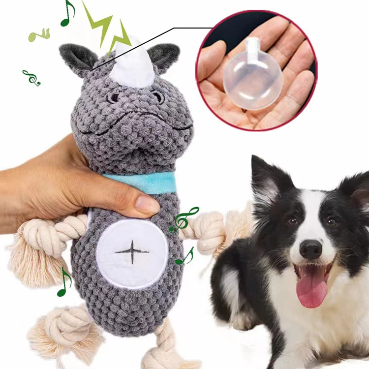 Famicheer Cheap Cute Animal Shape Dog Plush Stuffed Chew Toy With Squeaker