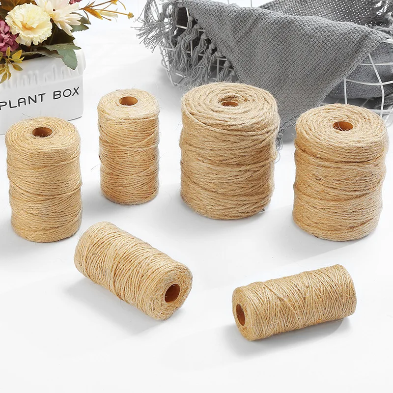 1mm-3.8mm Hand-woven Twine 100-meter Roll Wholesale Vintage Decorate Hemp Rope