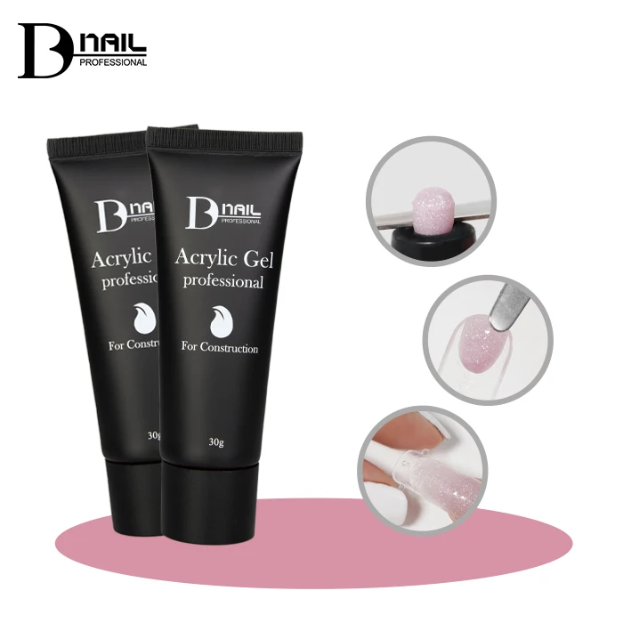 ICE NOVA Professional Building Gel Polish Extension Acrylic Nails 60ml Hema Free Glitter Gel Colors Acrylic Nails
