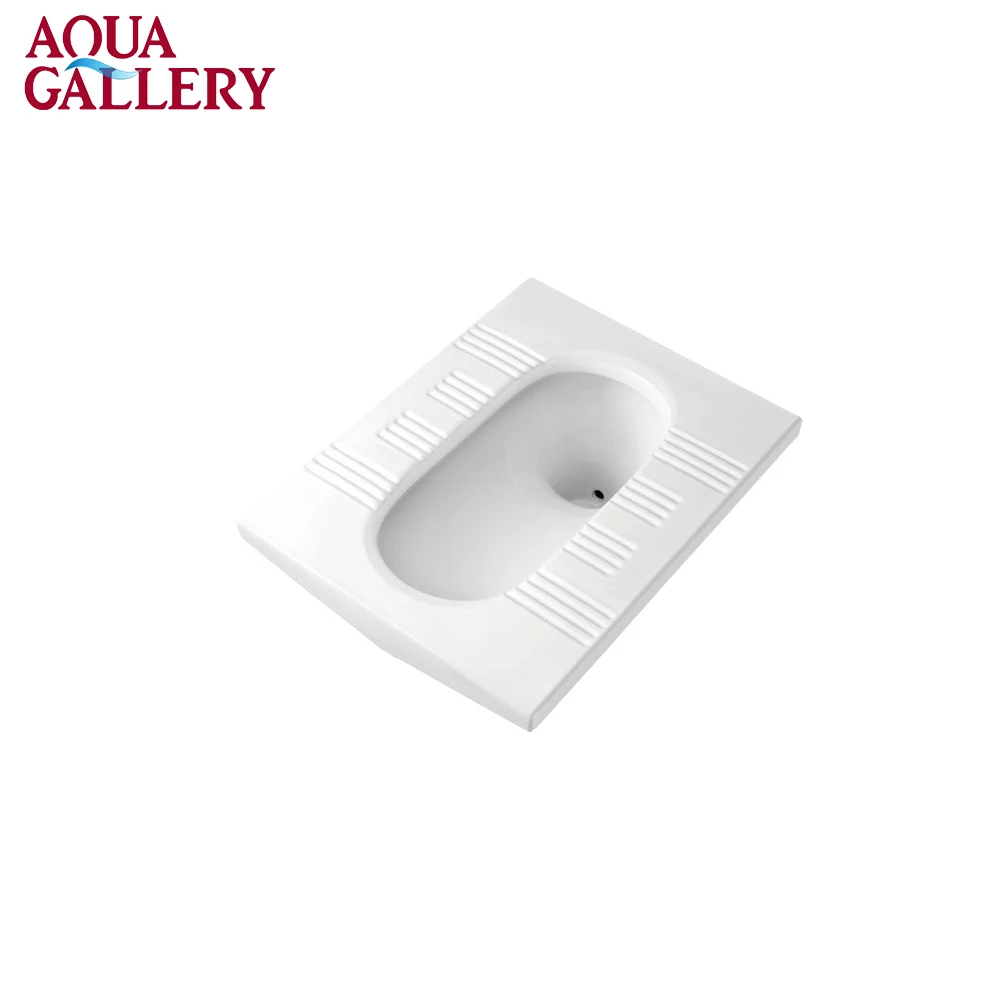 White Glazed Ceramic Sanitary Ware Squat Pan