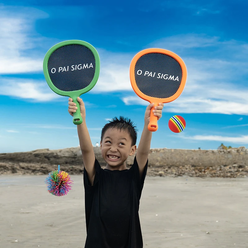 2 Rackets and 2 Paddles Balls Set Outdoor Games Outside Toys Beach Backyard Games Activities Over 3 years old