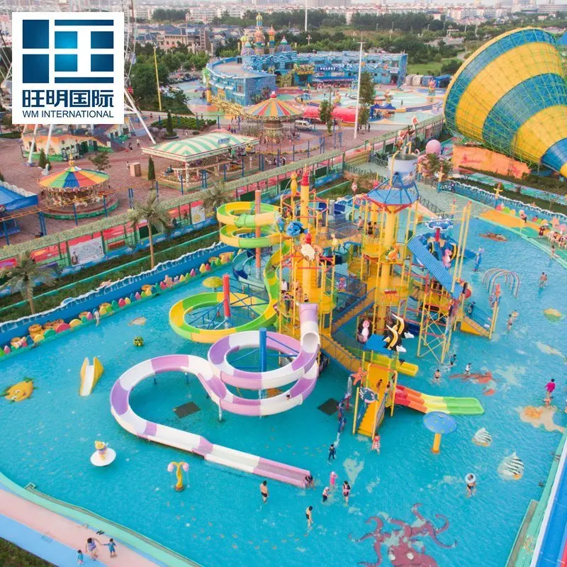 Water Park Kid Water Games Swimming Pool Rides Spiral Slide for Children