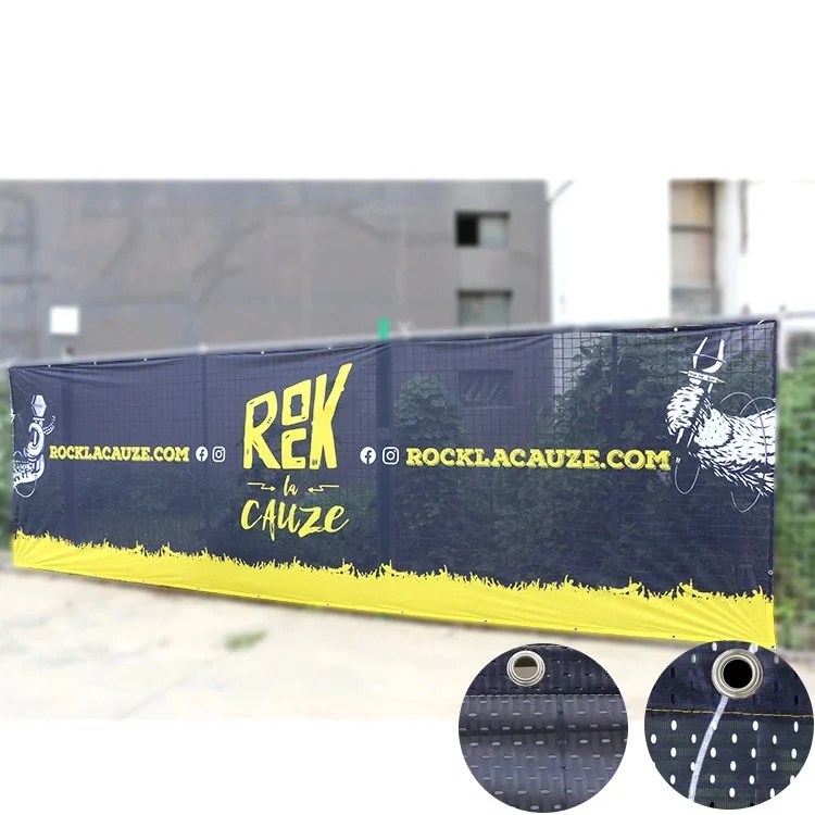 custom outdoor dye sublimation printed pvc free air mesh fabric cloth banner