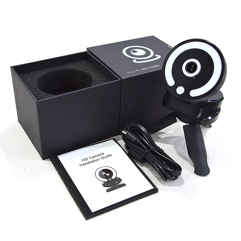 New arrival 4K Streaming Camera in Microphone, Streaming Webcam with Ring Light HD Gaming Web Cam USB Webcams