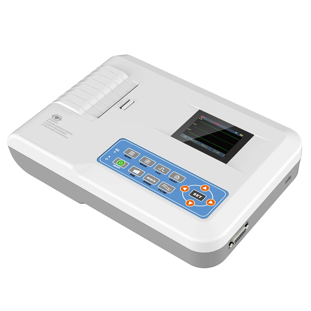 Очень важно Contec ECG300GA ЭКГ монитор жизненно важных функций монитора цифровой 3 6-канальный скорой помощи машины