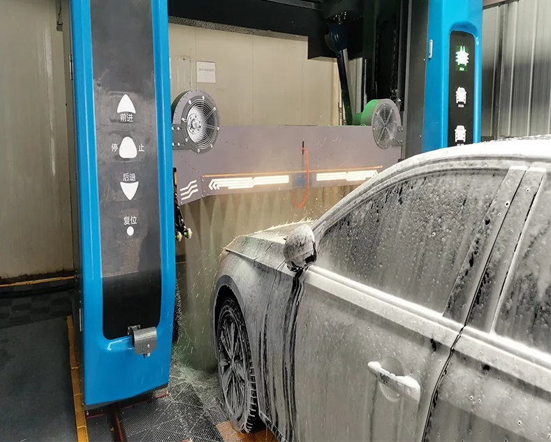 DY-DG180 full automatic 360 touchless robot car wash machine with wheel brush and air dryer and 2 wash arms