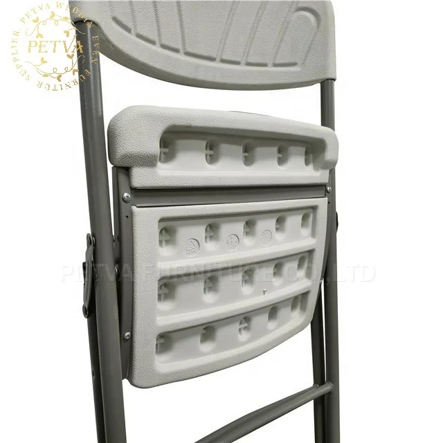 Moden white Pu leather metal leg garden outdoor folding chairs for events used