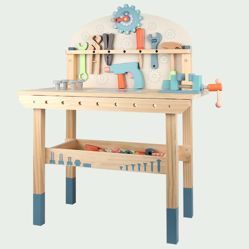 Kids Multifunction Wood Simulation Kids Tool Set Toy Diy Handmade  Play House Toys Early Education Toy