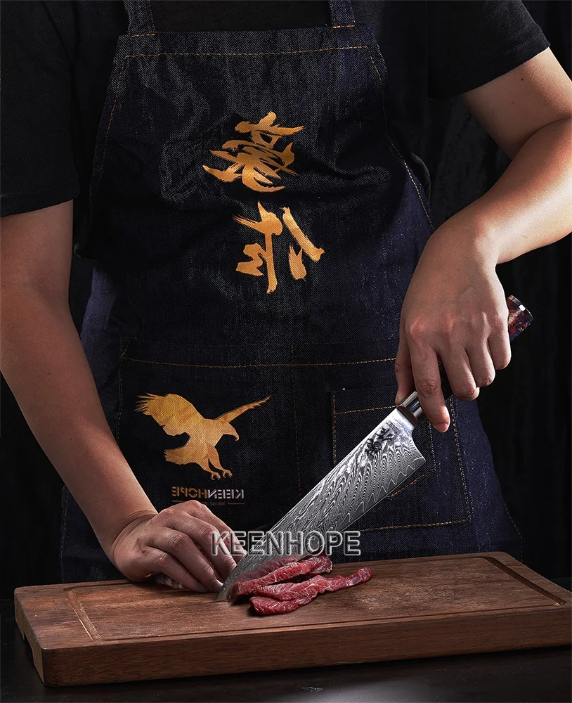 High-end Handmade Damascus Knife 8 Inch Gyuto Knife 67 Layers Damascus Steel VG10 Core Kitchen Chef Knife Vacuum Heat Treatment