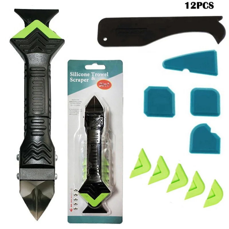 New product tools Popular Professional Caulk Tool Kit 3 in 1 Sealant Scraper and Trowel Silicone Sealant Finishing Tool