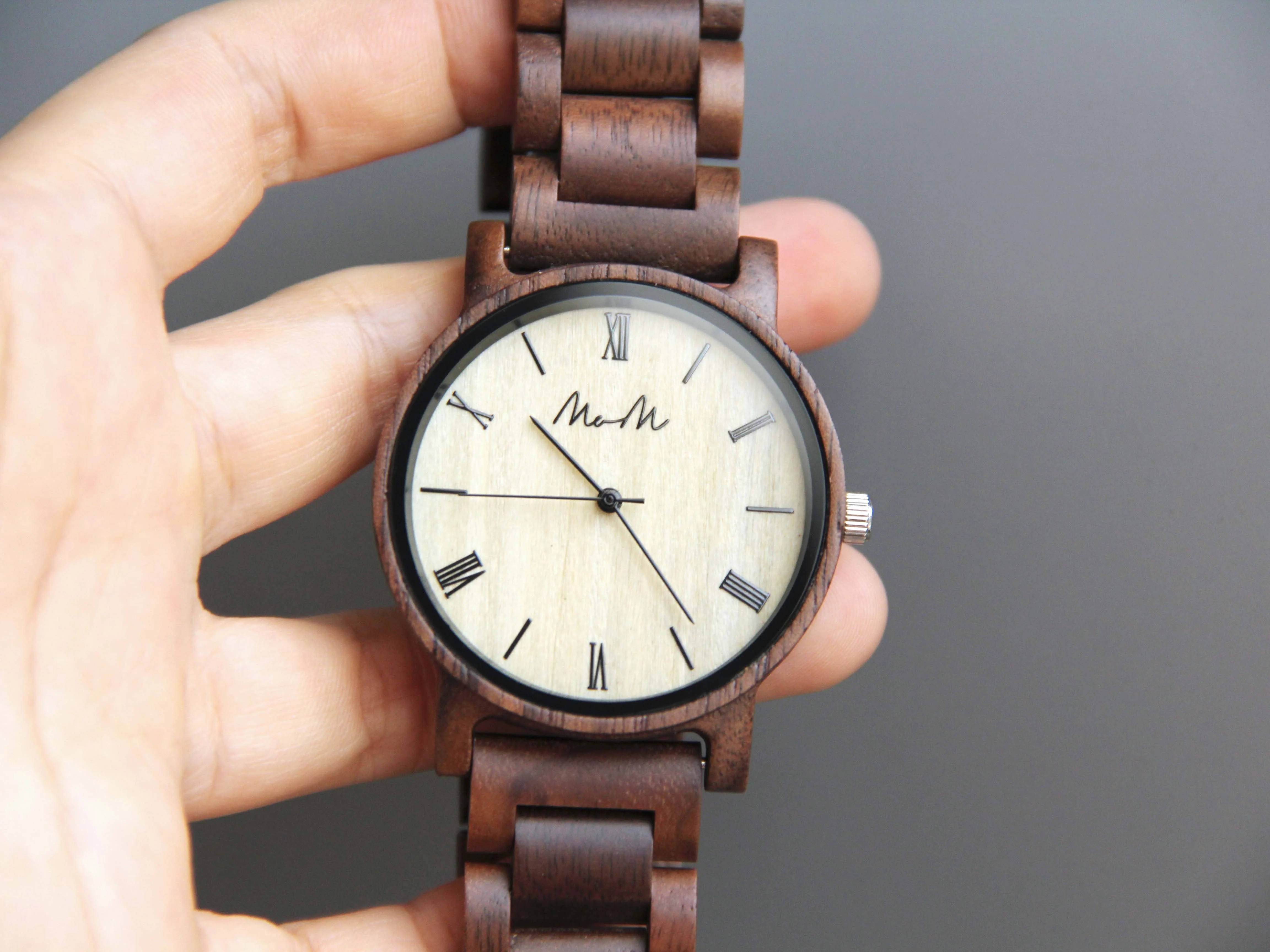 Black Classic Men Wood Watches Custom Logo Watch Dropship