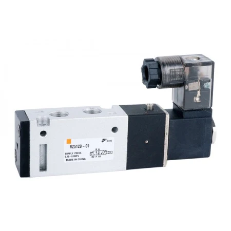 VZ5120 SMC Type 5/2 Way Single Double Pneumatic Solenoid Valve Gas OEM Zhejiang Pilot General 5/3 Way DC12V 24V AC110V 220V 380V
