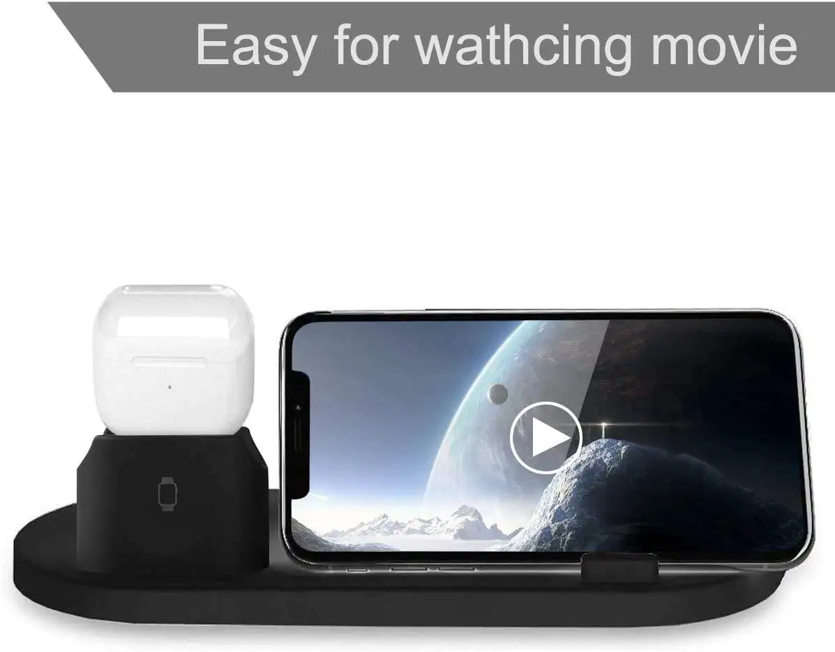 Hot Style Wireless Phone Charger  Charging Station Qi 15w Fast 6 in 1 Wireless Charge For Samsung