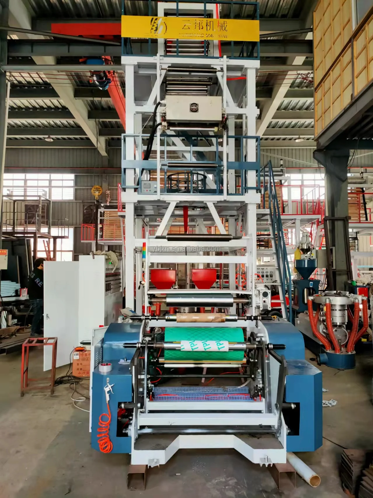 Rotary Die Head HDPE LDPE LLDPE PE Film Blowing Machine Plastic Extruder Biodegradable Plastic Blown Film Blowing Ext