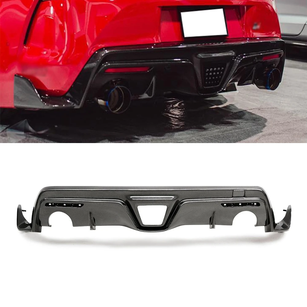 Carbon Fiber Toms Style Rear Lower Bumper Lip Diffuser for Toyota GR Supra A90 A91 MK