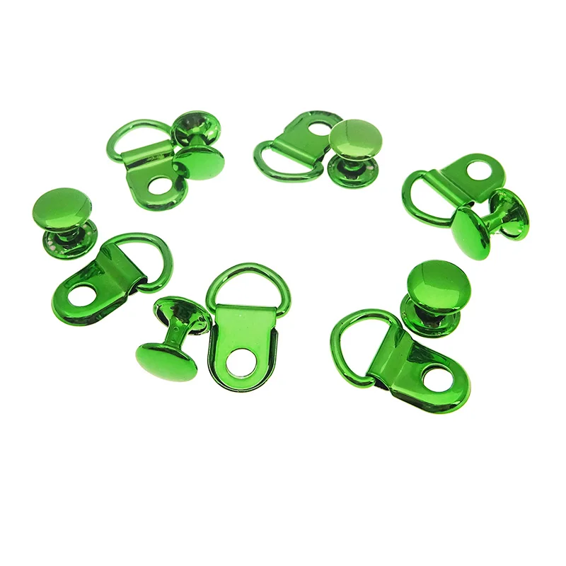 Bags Parts Accessories Green Metal D-Rings Shoes Picture Frame Straps Hangers Double Rivet Stud Boots