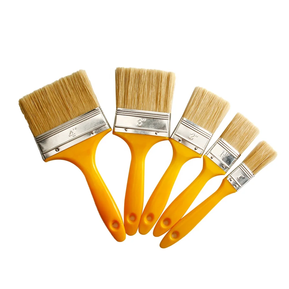 Beautiful Hollow Plastic handle Bristle mixed OEM Paint Brush