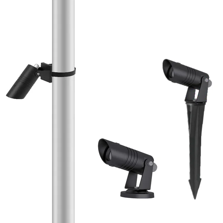 Outdoor Garden Lawn IP65 Waterproof 3W 5W 10W 16W LED Spike Light RGB Aluminum Adjustable Angle Ground Spike Spotlight