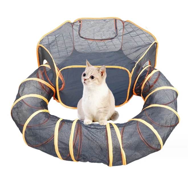 Cat Tent Tunnel Outdoor Cat Enclosures Portable Playpen Play Tents for Indoor and Outdoor Cats Rabbits Ferrets