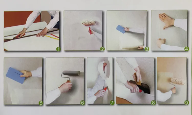 China Supplier fiberglass wallpaper 1 roll in 120gr or 150gr for renovation