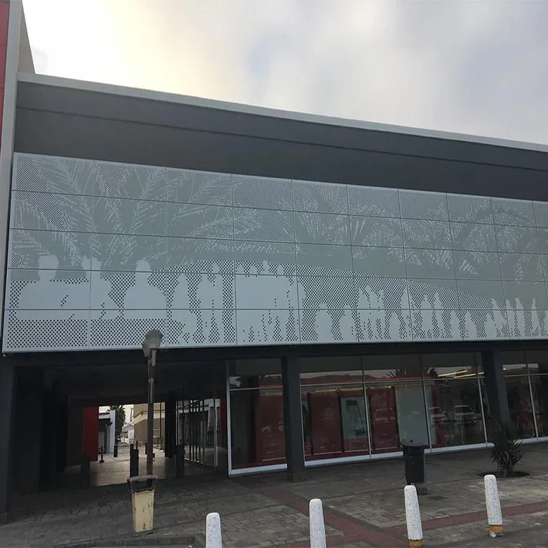 imaged perforated aluminum perforated facades