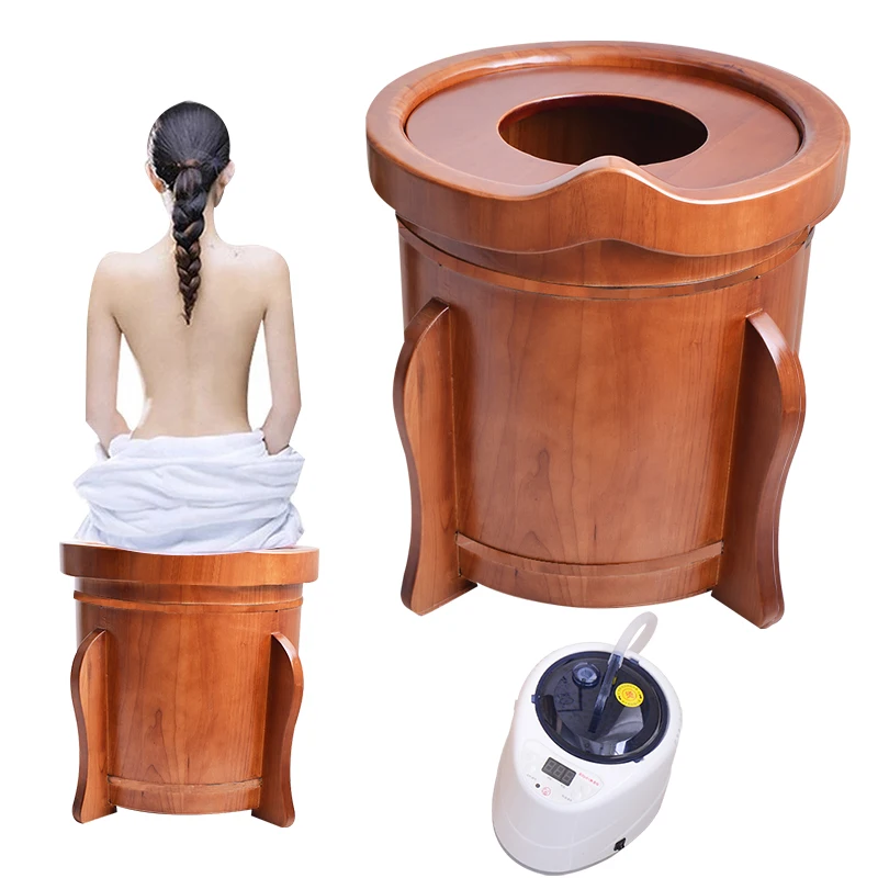 2020 New Product BIG SIZE steam by machine  yoni steam seat rubber wood beauty salon at home