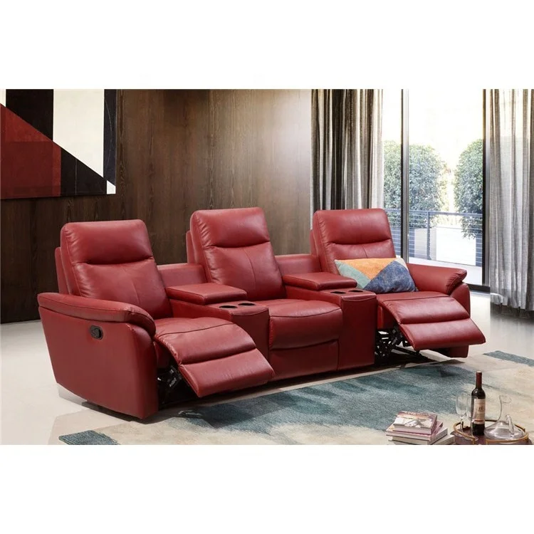 home theater furniture electric cinema sofa leather recliner chair for private theatre