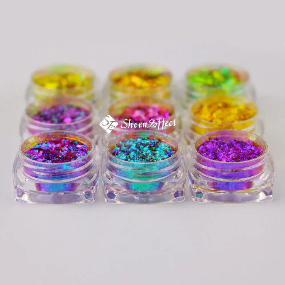 SheenEffect duochrome flakes chameleon flakes eyeshadow glitter multi chrome for eye paint eye makeup